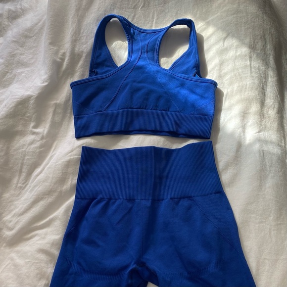 Royal Blue Workout Bra and Legging Matching Set Size Medium - Picture 4 of 6